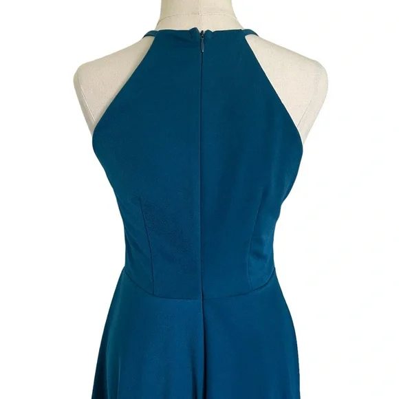 GLAMOROUS Sz S Aqua mini party dress with metal neckline detailing - Picture 5 of 8